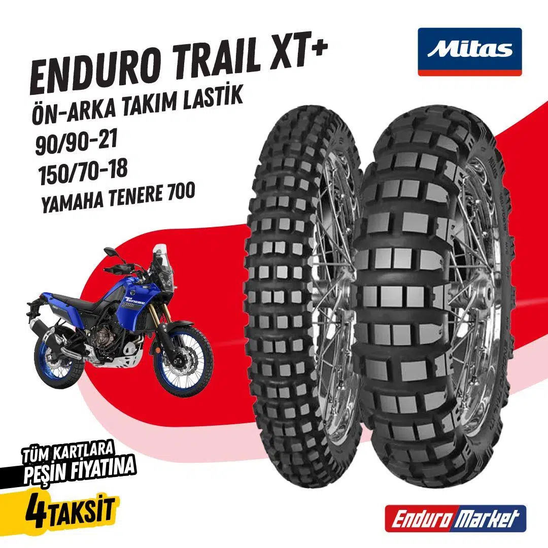 150/70-18-90-90/21 Takım MİTAS ENDURO TRAIL XT+ ARKA LASTİK