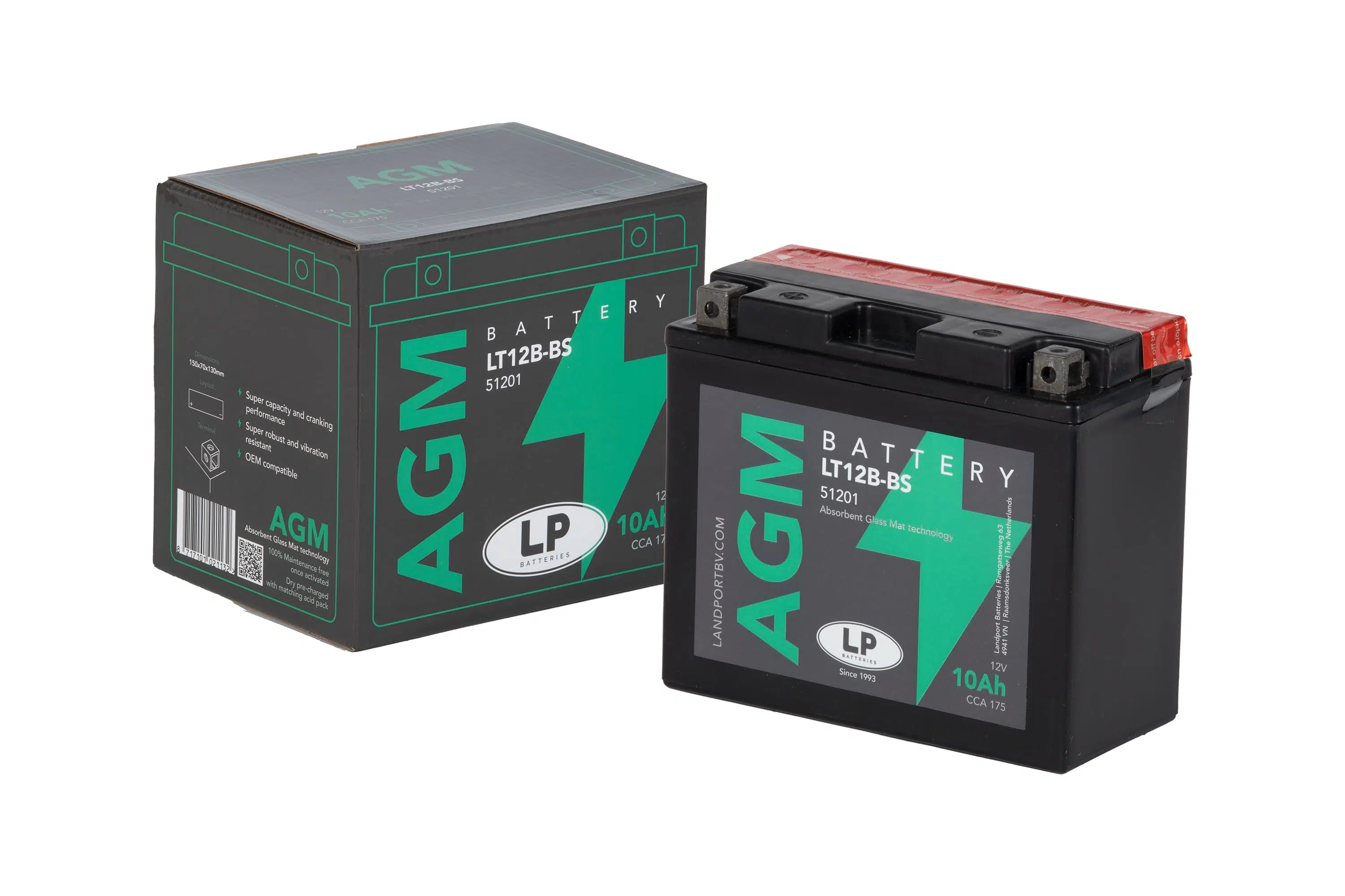 AGM AKÜ LT12B-BS 10 A KG: 3,39 L:150 W:70 H:130 CCA: 175 YAMAHA YZF R6 600cc 1999-2016