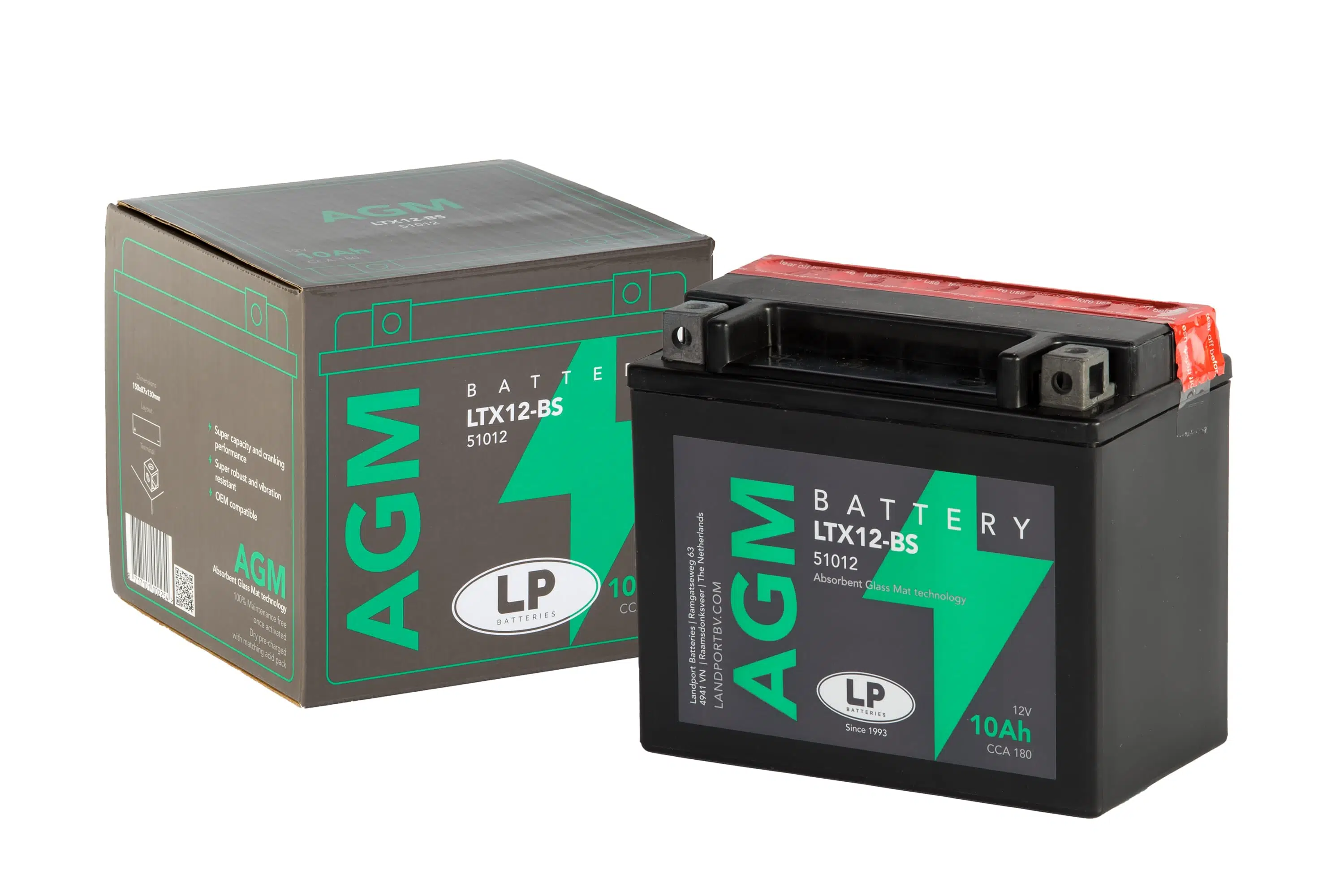 AGM AKÜ LTX12-BS 10 A KG: 3,58 L:150 W:87 H:130 CCA: 180 ZONTES 350 350cc 2023-2024