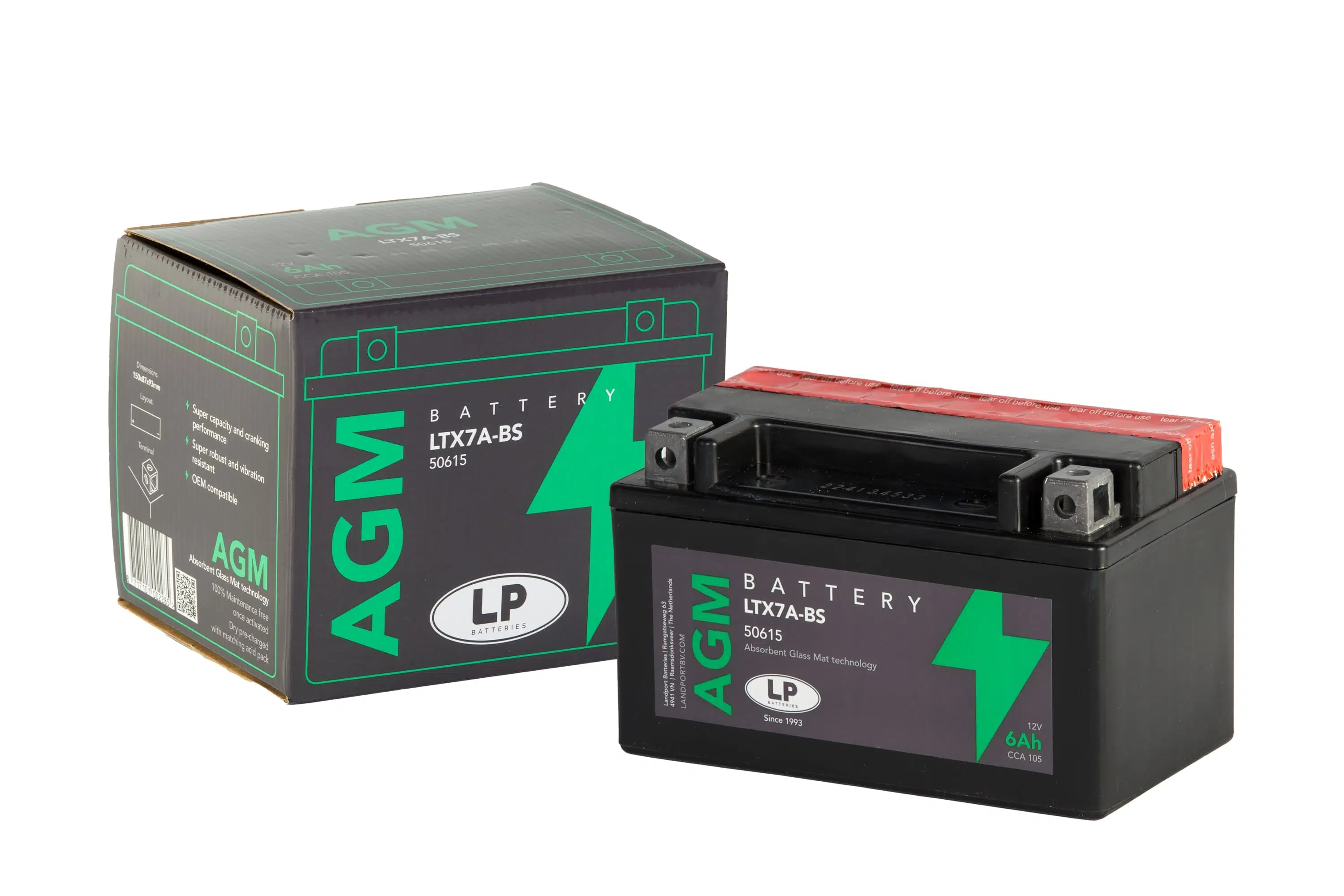 AGM AKÜ LTX7A-BS 6 A KG: 2,35 L:150 W:87 H:93 CCA: 105 YAMAHA CYGNUS X 125cc 2004-2014