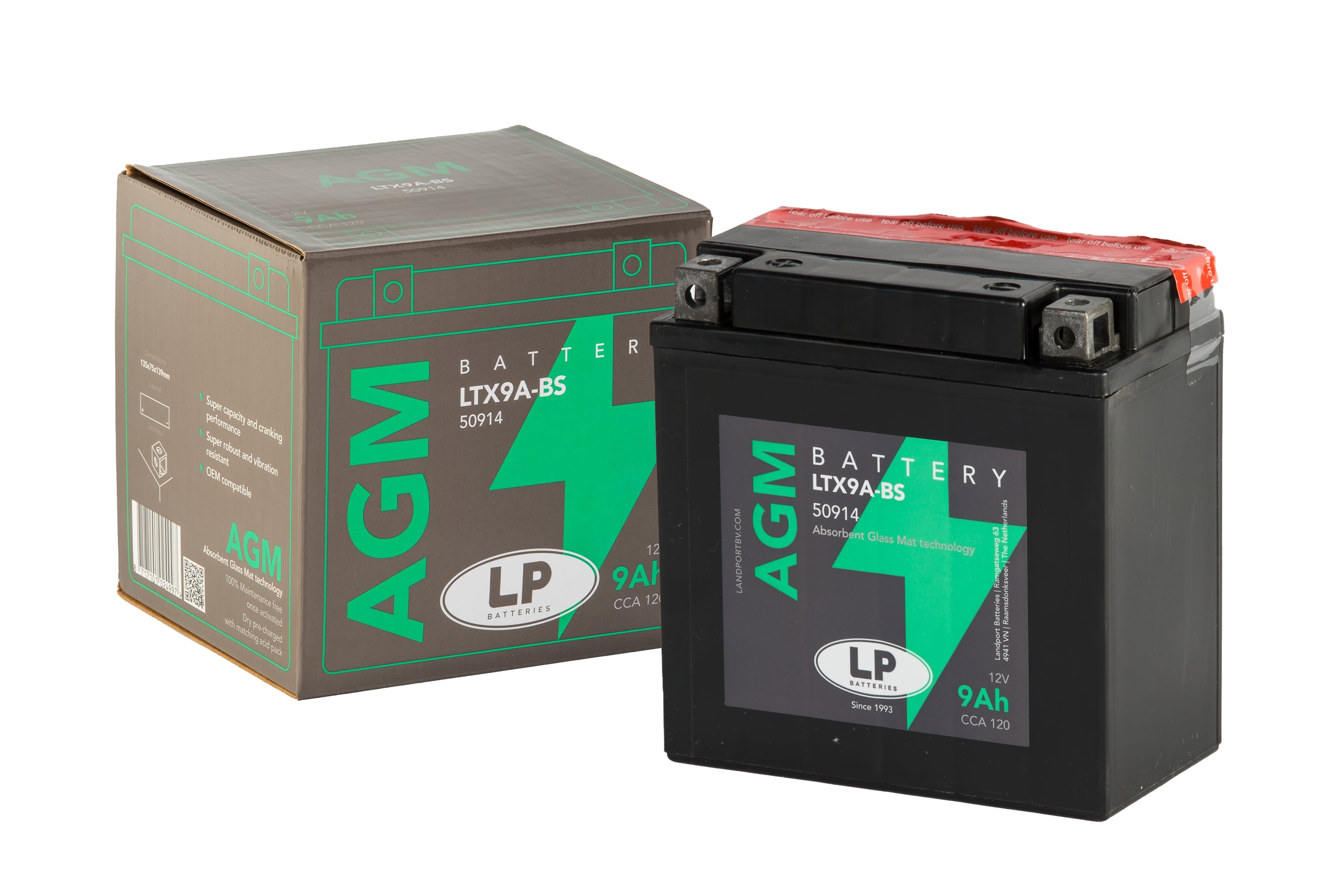 AGM AKÜ LTX9A-BS 9 A L:135 W:75 H:139 CCA: 120 VESPA VESPA PX 150cc 1998-2015