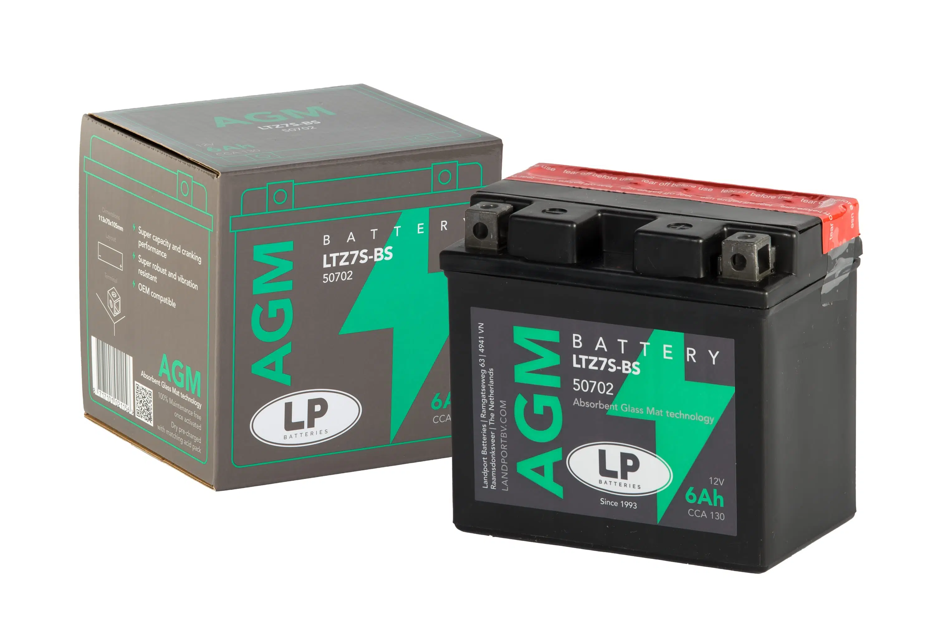 AGM AKÜ LTZ7S-BS 6 A KG: 2,17 L:113 W:70 H:105 CCA: 130 YAMAHA YZF R7 700cc 2022-2024