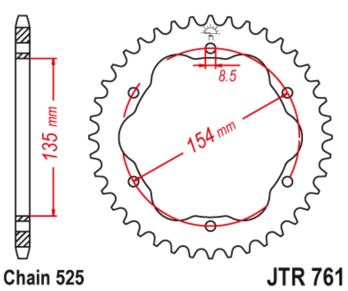 ARKA DİŞLİ DUCATI PANIGALE S 1299cc DİŞLİ SAYISI : -1 2015-2017