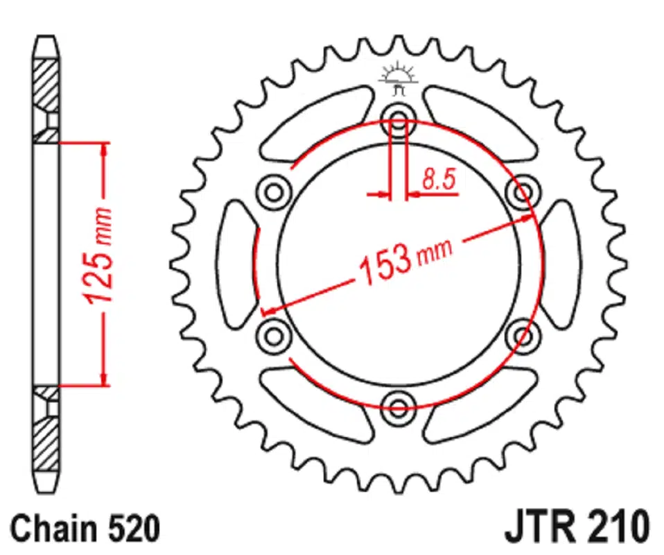 ARKA DİŞLİ SELF CLEANING HONDA XR 650 R 650cc DİŞLİ SAYISI : +2 2000-2006