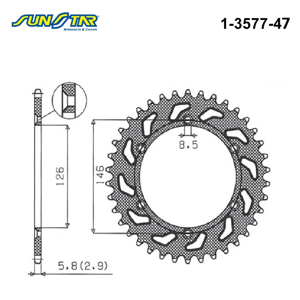 ARKA DİŞLİ SUZUKI RMZ 450cc DİŞLİ SAYISI : -3 2008-2012