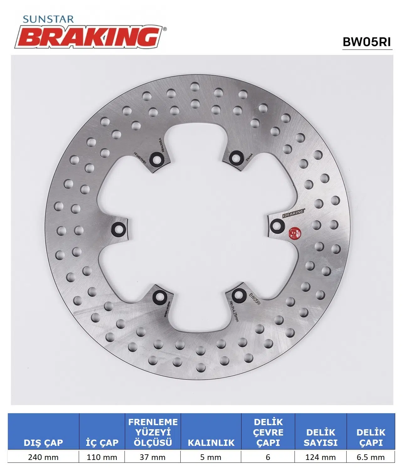 BMW F650 APRILIA PEGASO 650 YUVARLAK ARKA FREN DİSKİ BMW G 650 GS 650cc ARKA 2009-2016