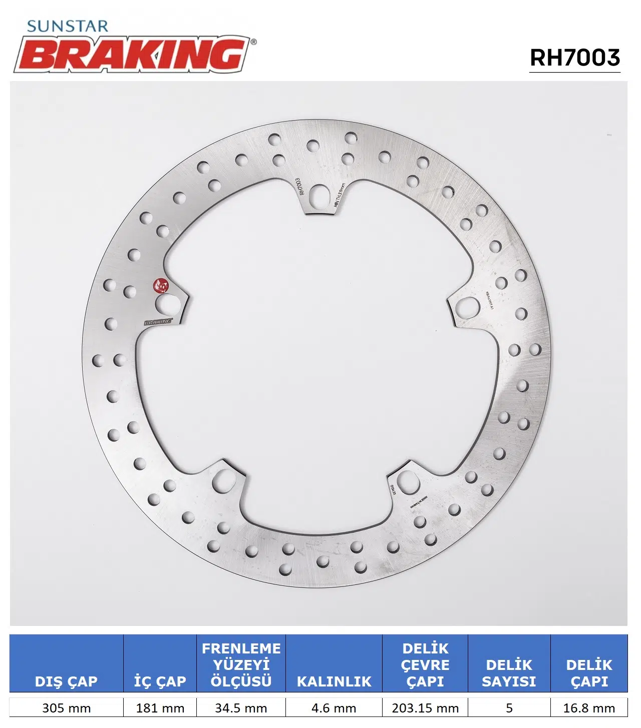 BMW YUVARLAK ÖN FREN DİSKİ BMW R 1250 GS ADV 1250cc ÖN İKİ TAKIM KULLANIR 2019-2023