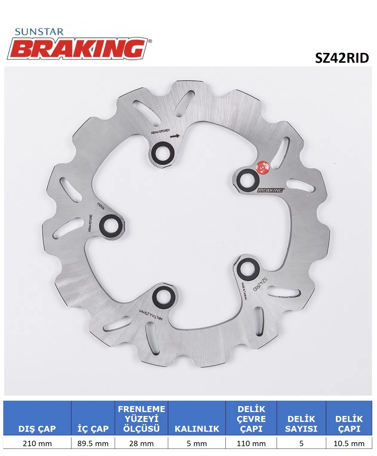 DALGALI ARKA FREN DİSKİ SZ42RID