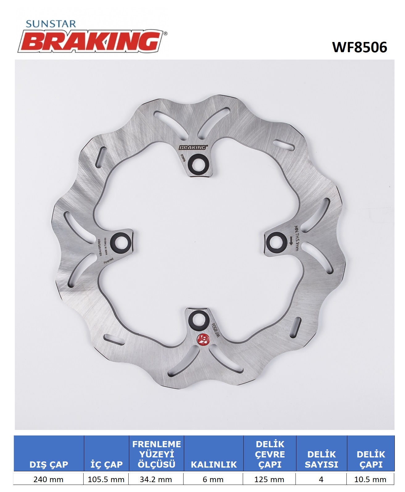DALGALI ARKA FREN DİSKİ HONDA SW-T ABS 600cc ARKA 2011-2013