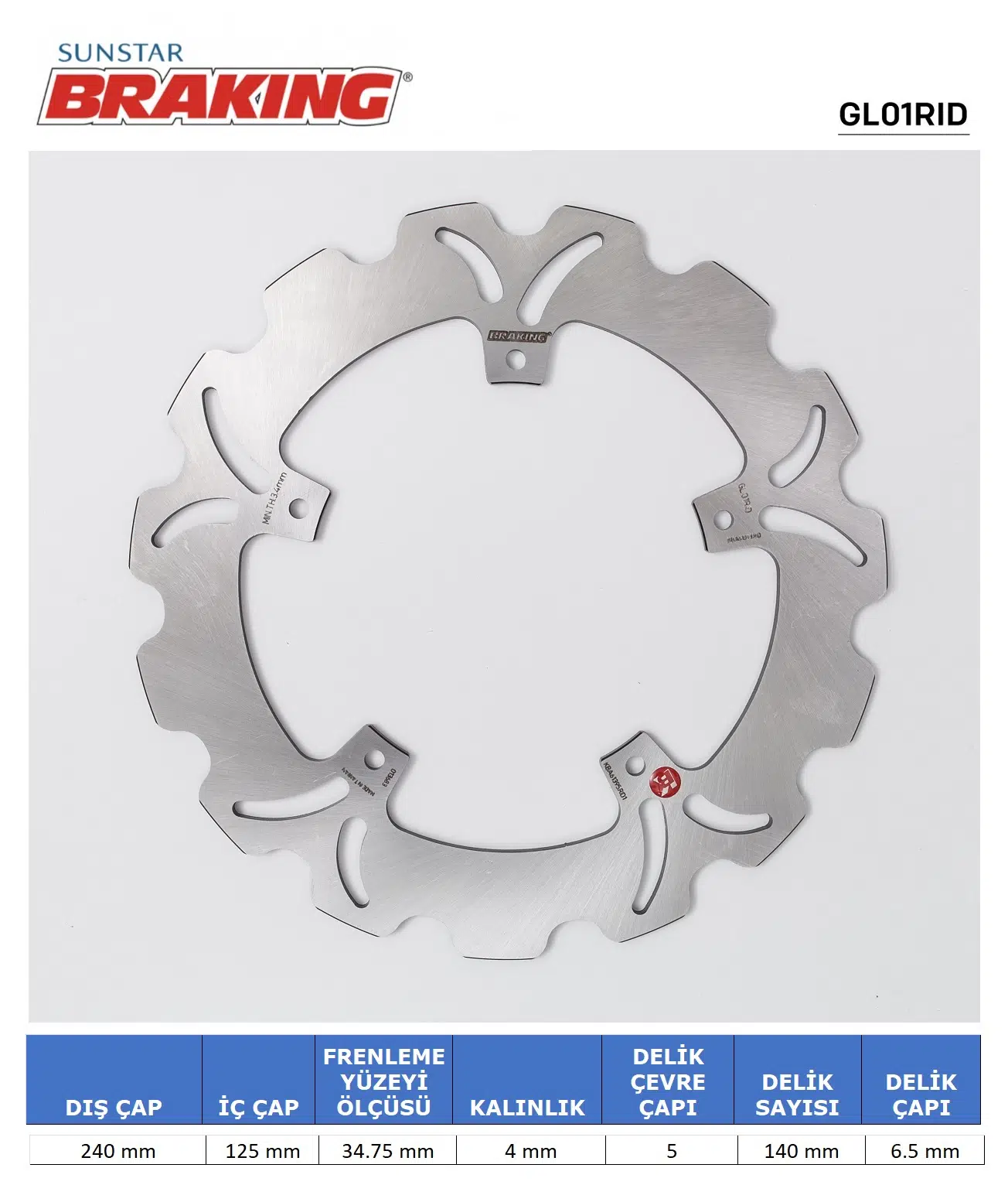 DALGALI ARKA FREN DİSKİ PIAGGIO X9 250cc ÖN ARKA 2000-2006