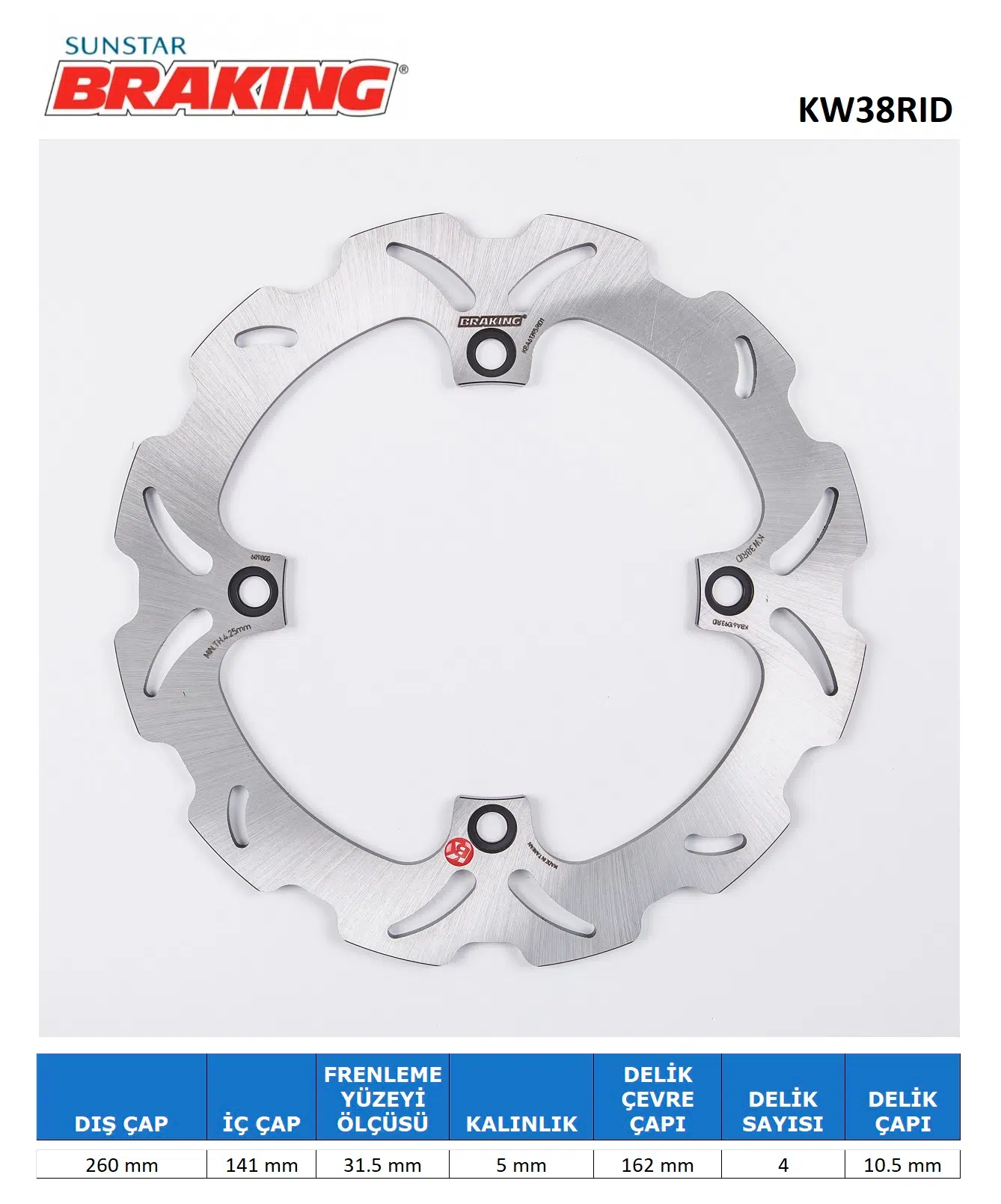 DALGALI ARKA FREN DİSKİ SUZUKI DL V-STROM XT ABS 1050cc ARKA 2020-2022