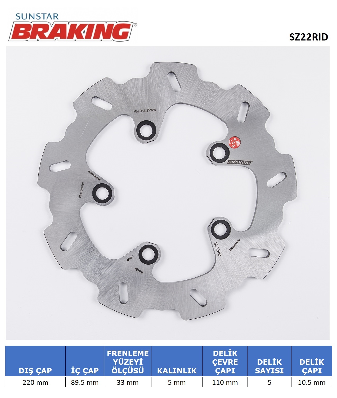 DALGALI ARKA FREN DİSKİ SUZUKI TL S 1000cc ARKA 1997-2001