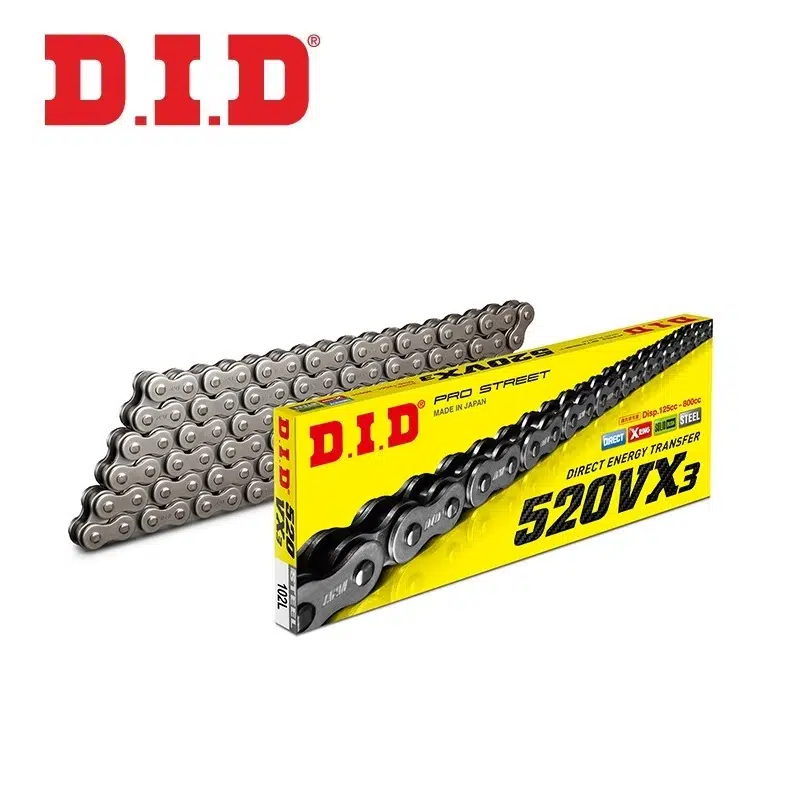 DID 520VX3 ÇELİK X-RİNG ZİNCİR-112 BAKLA / YAMAHA / YZF R25 / 250cc / DID X-RING (VX3) ÇELİK ZİNCİR / 2015-2016-2017-2018-2019-2020-2021-2022-2023-2024