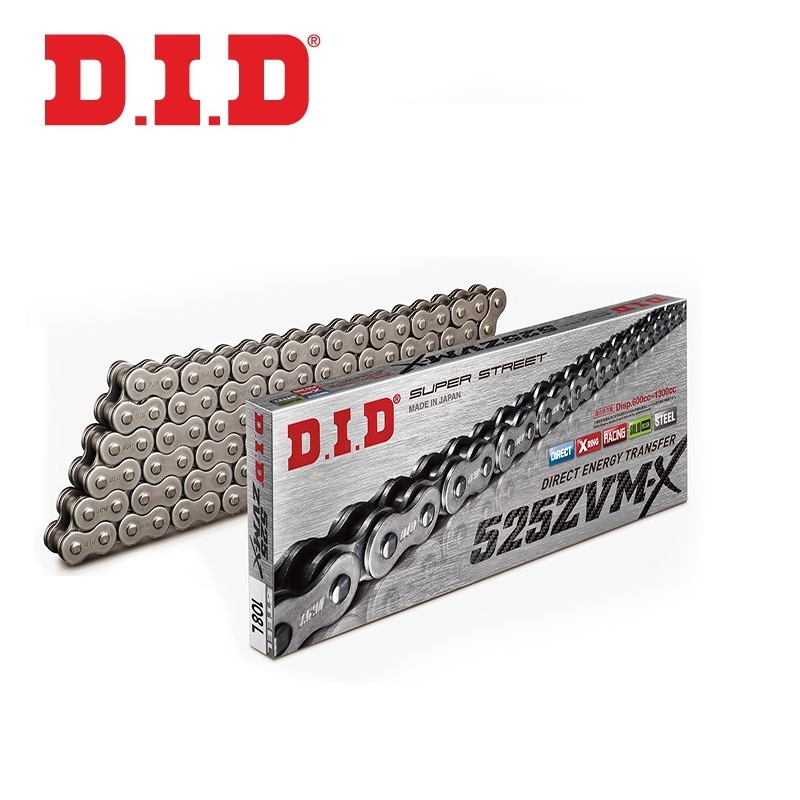 DID 525ZVM-X ÇELİK X-RİNG ZİNCİR-100 BAKLA / TRIUMPH / THRUXTON RS / 1200cc / DID X-RING (ZVM-X) ÇELİK ZİNCİR / 2020-2021