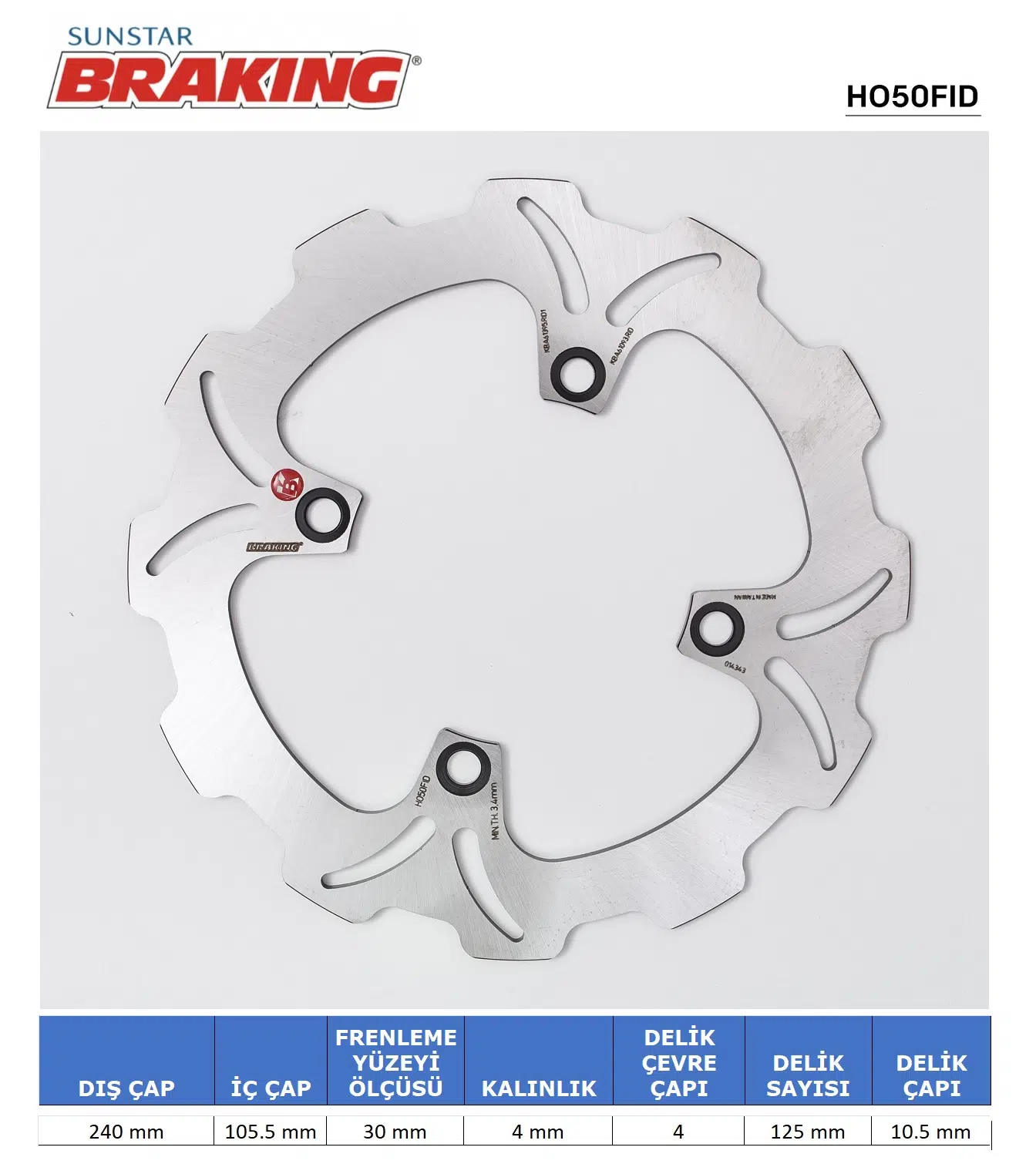 HONDA DALGALI ARKA FREN DİSKİ HONDA FORZA300cc ARKA 2013-2017