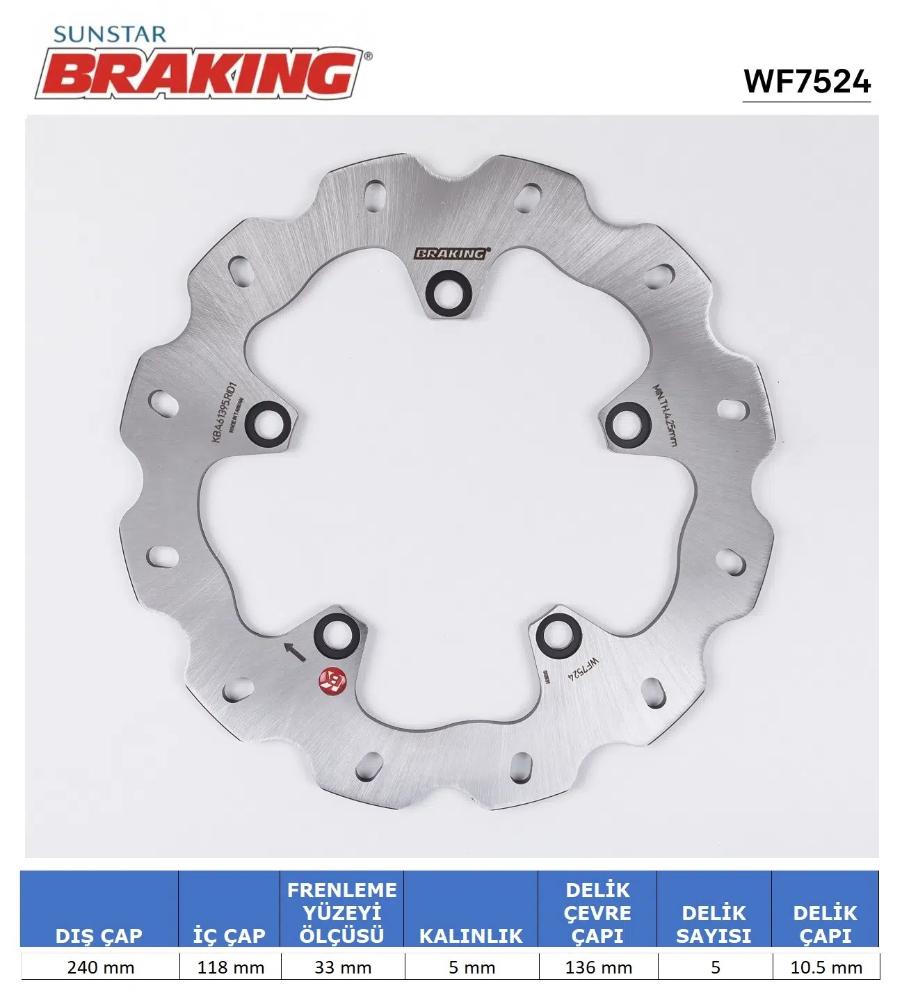 HONDA NC 700-750 BMW G 310 R GS DALGALI ARKA FREN DİSKİ 2014-2025