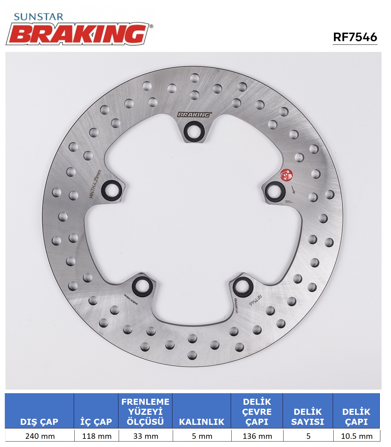 HONDA NC 700-750 BMW G 310 R GS YUVARLAK ARKA FREN DİSKİ 2014-2025