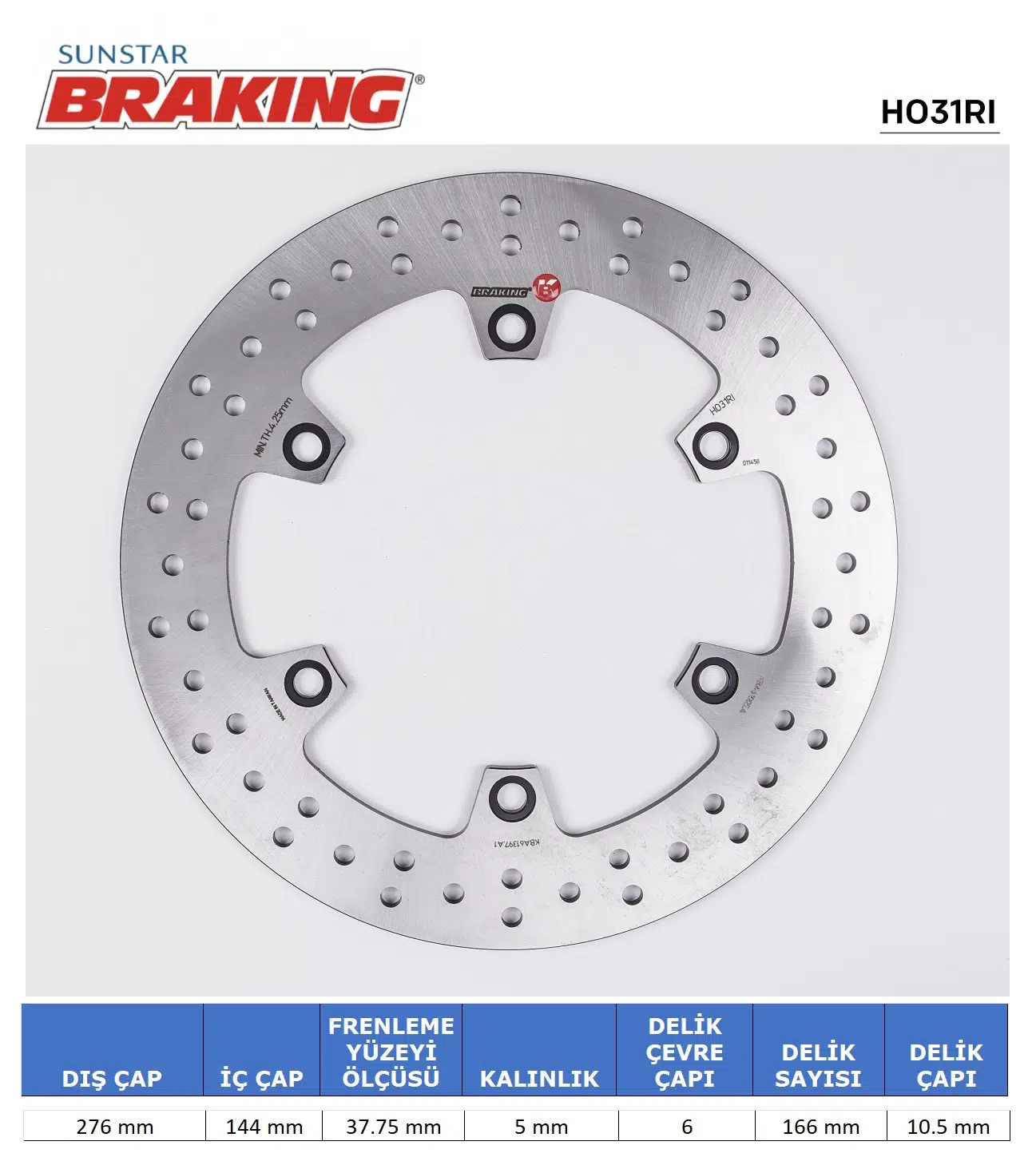 HONDA NTV 700 VT 1100 YUVARLAK ARKA FREN DİSKİ 1995-1998
