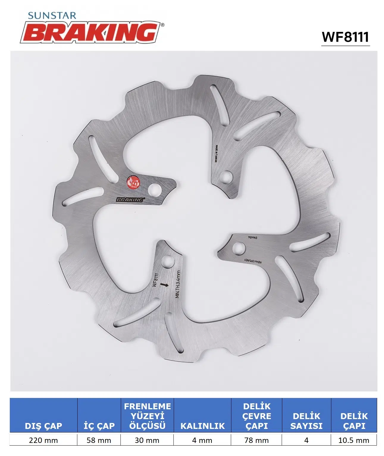 HONDA PCX 125-150 DALGALI ÖN FREN DİSKİ HONDA PCX 150cc ÖN 2013-2018