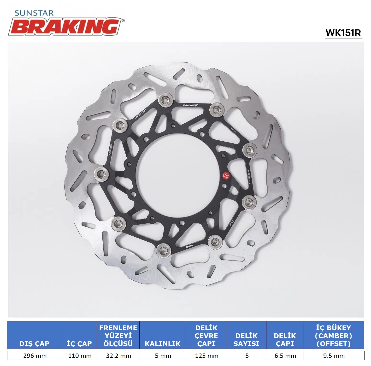 HONDA X-ADV 750 DALGALI ÖN PERFORMANS FREN DİSKİ ÖN SAĞ 2017-2025