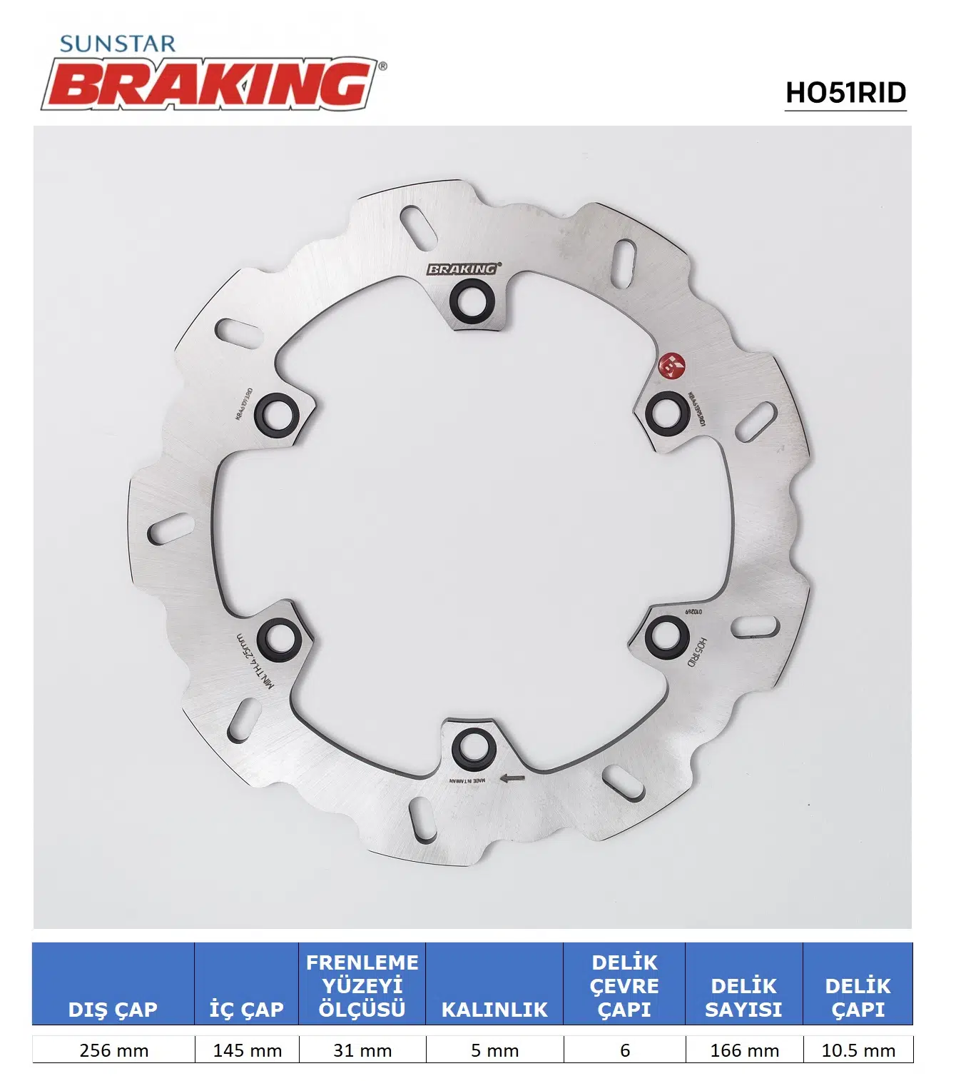 HONDA XLV 1000 CBR 1100 XX DALGALI ARKA FREN DİSKİ 1000cc 2004-2011