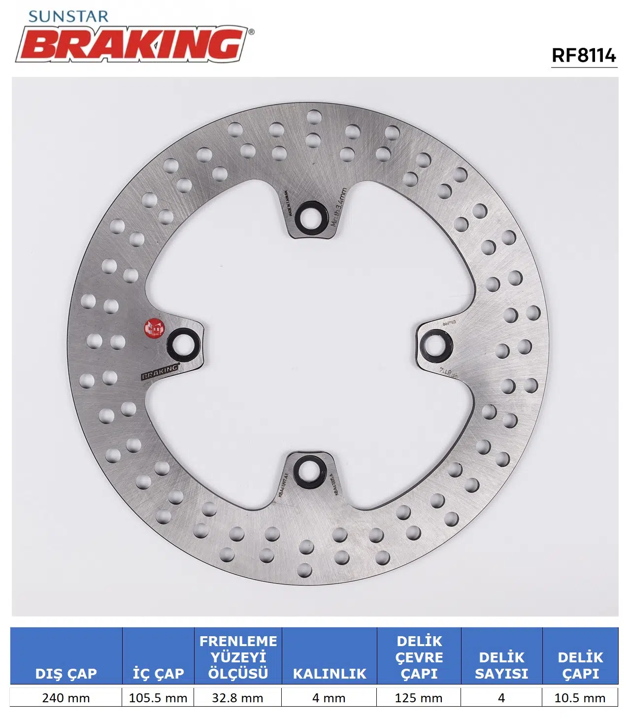 HONDA YUVARLAK ARKA FREN DİSKİ HONDA FORZA300cc ARKA 2013-2017