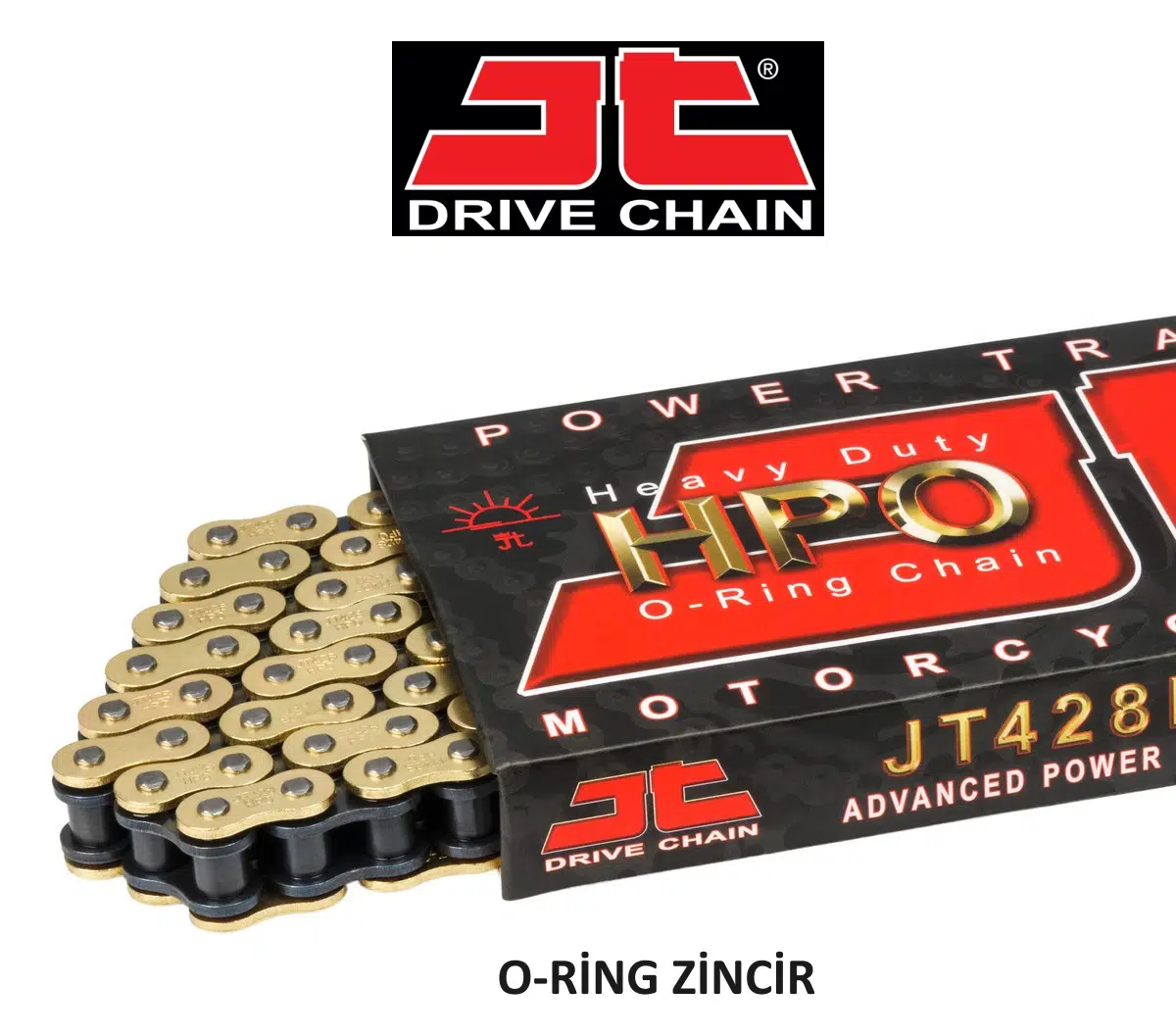 JT 428 ORİNG GOLD ZİNCİR-122 BAKLA SUZUKI GSX-S 125cc O-RINGLİ ZİNCİR 2017-2024