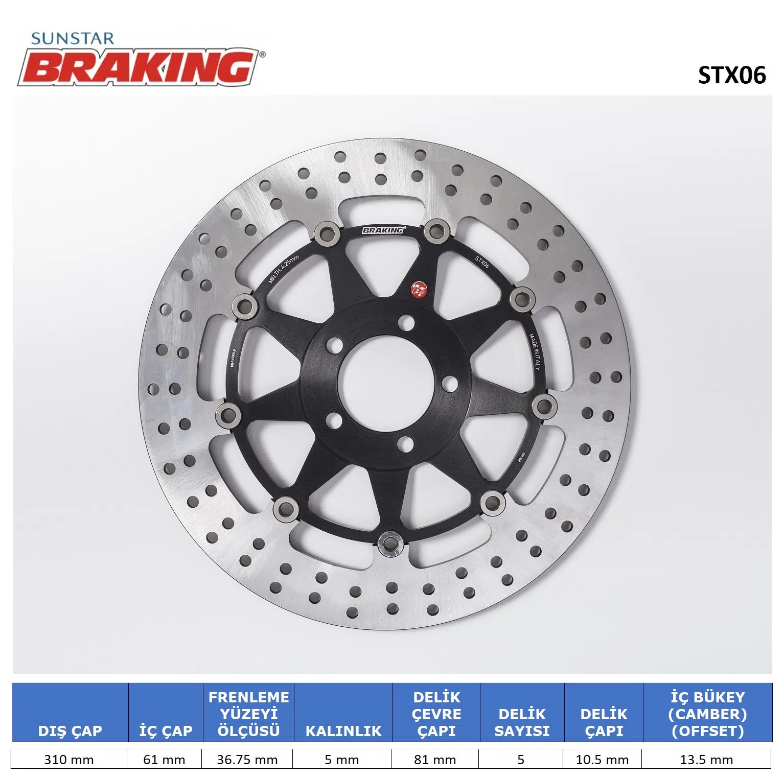 KAWASAKI YUVARLAK ÖN FREN DİSKİ ZZR 1100cc ÖN İKİ TAKIM KULLANIR 1990-2001