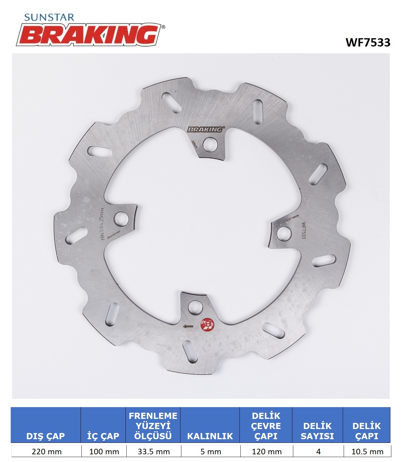 KAWASAKI ZX-6R NINJA ZX-10R ZX-10RR NINJA DALGALI ARKA FREN DİSKİ 2013-2024