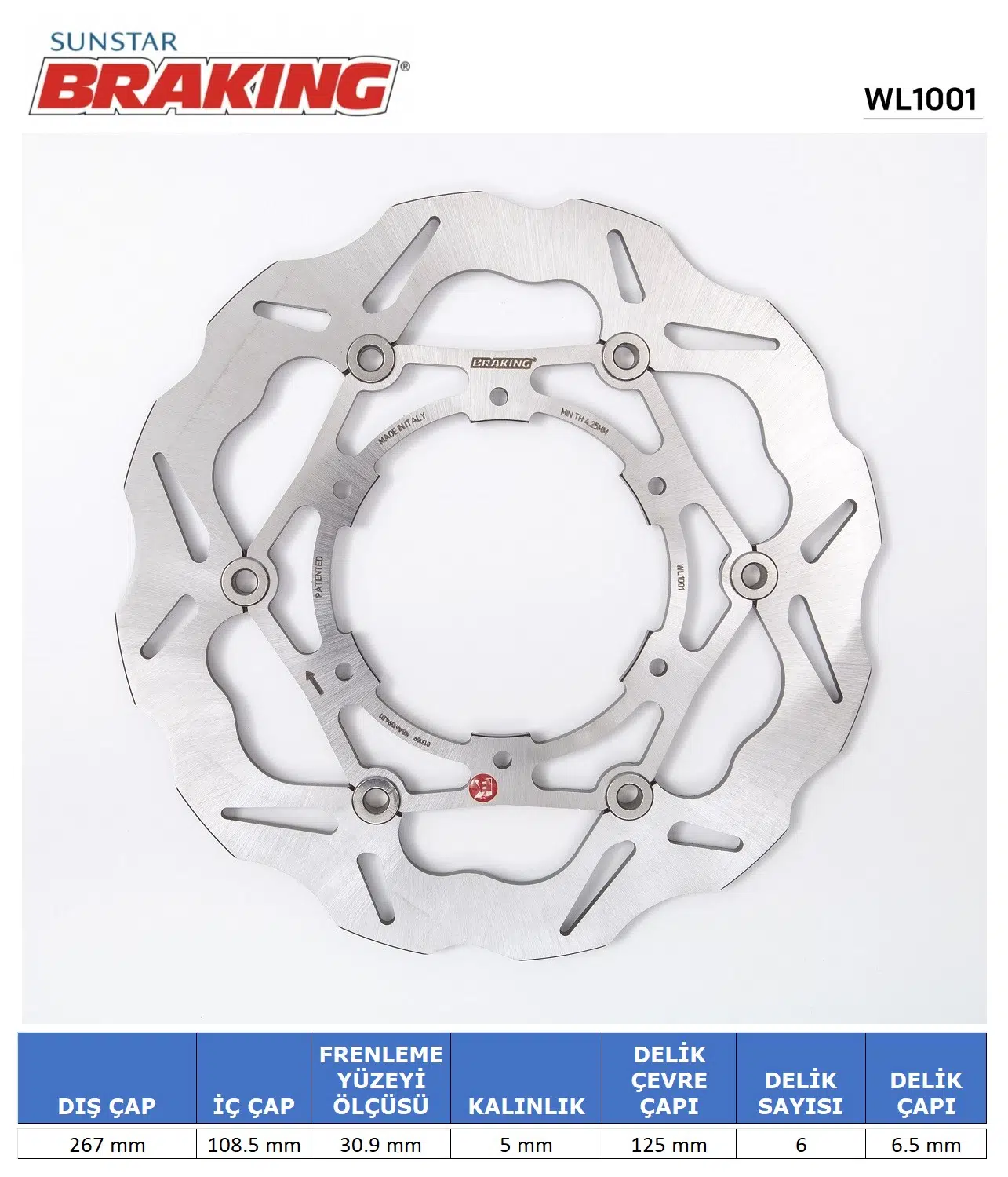 KTM ADVENTURE 1050-1090-1190-1290 DALGALI ARKA FREN PERFORMANS DİSKİ 2015-2023