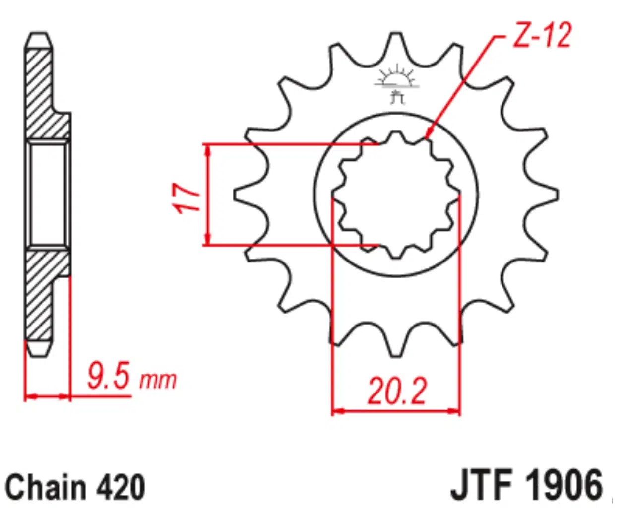 ÖN DİŞLİ KTM SX 65cc 2004-2020