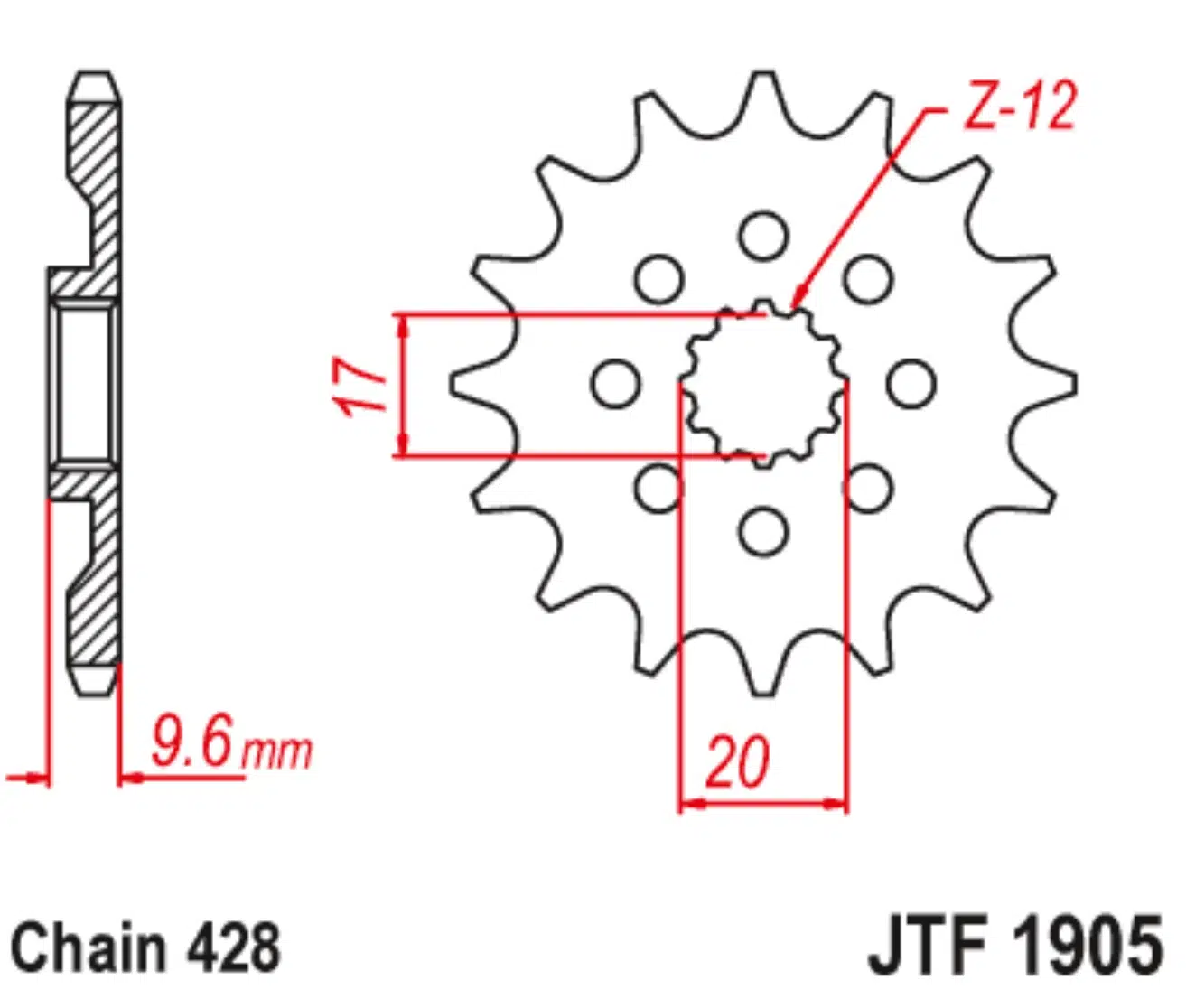 ÖN DİŞLİ KTM SX 85cc DİŞLİ SAYISI : -1 2004-2017