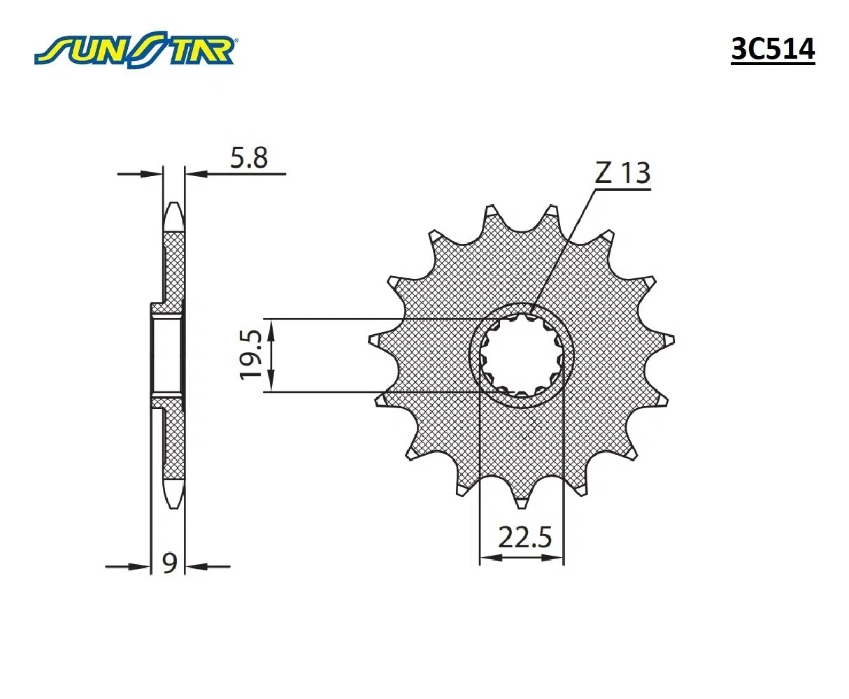 ÖN DİŞLİ SUZUKI RMZ 250cc DİŞLİ SAYISI : +1 2013-2015