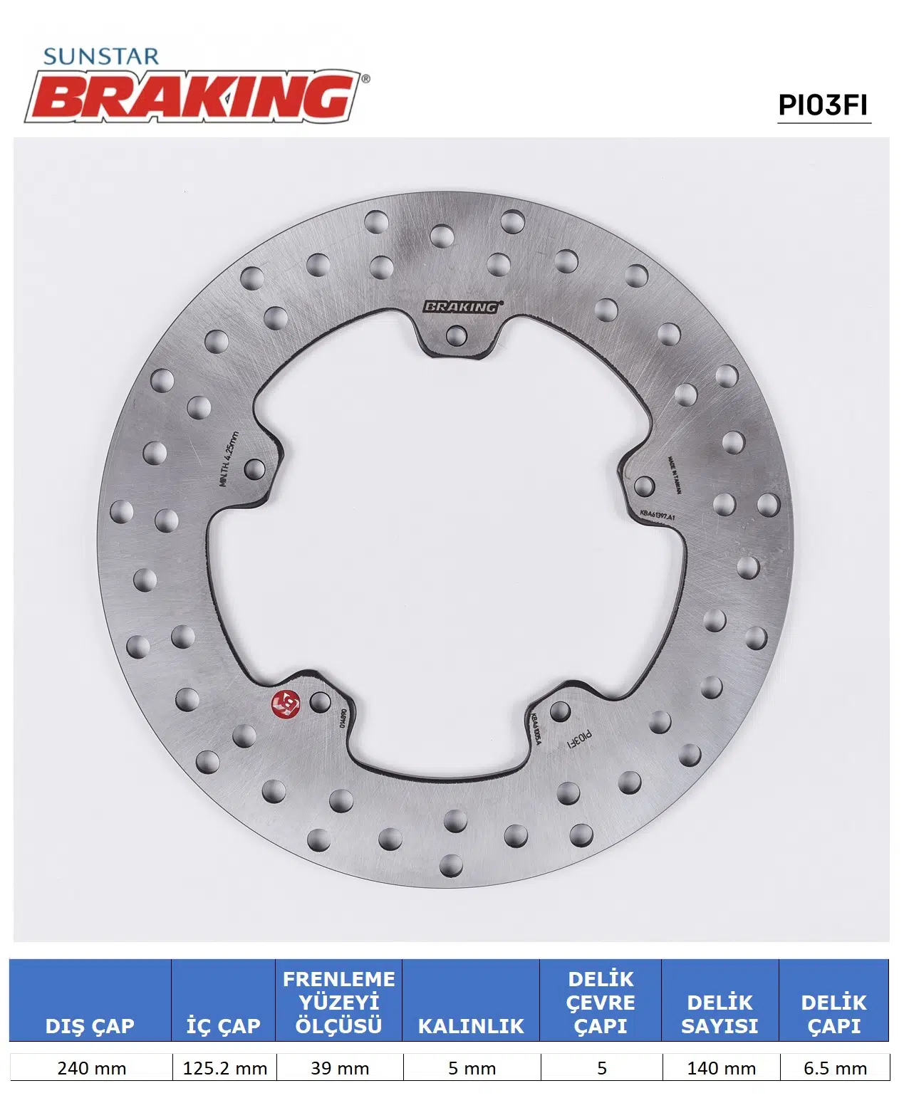 PIAGGIO YUVARLAK ARKA FREN DİSKİ PIAGGIO X9 EVOLUTION 500cc 2003-2009