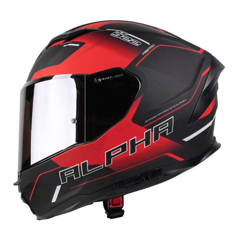 Pilot Alpha SV Kırmızı Siyah Kapalı Motosiklet Kaskı