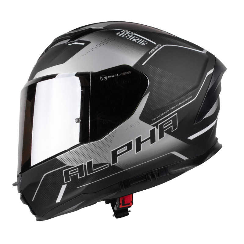 Pilot Alpha SV Mat Siyah Gri Kapalı Motosiklet Kaskı