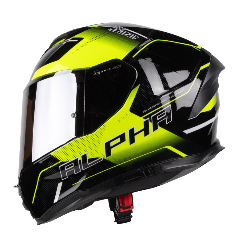 Pilot Alpha SV Siyah Sarı Kapalı Motosiklet Kaskı