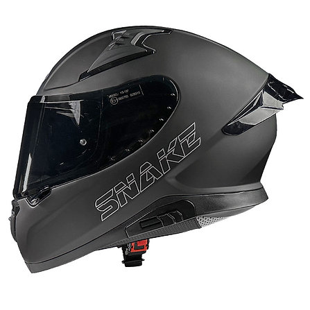 Pilot Snake SV Mat Siyah Kapalı Motosiklet Kaskı