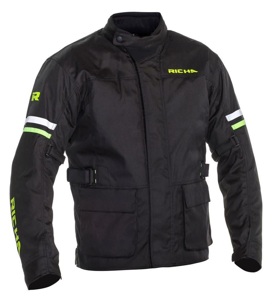Richa Buster WP Motosiklet Ceket Siyah Fluo