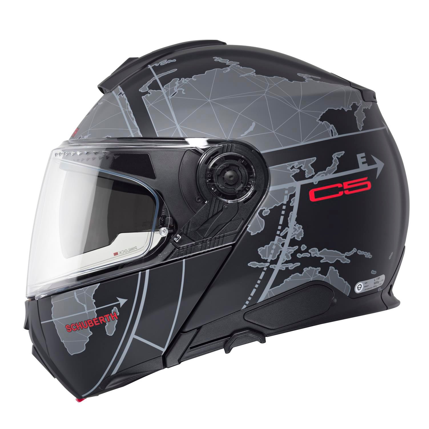SCHUBERTH C5 GLOBE BLACK ÇENE AÇILIR MOTOSİKLET KASKI