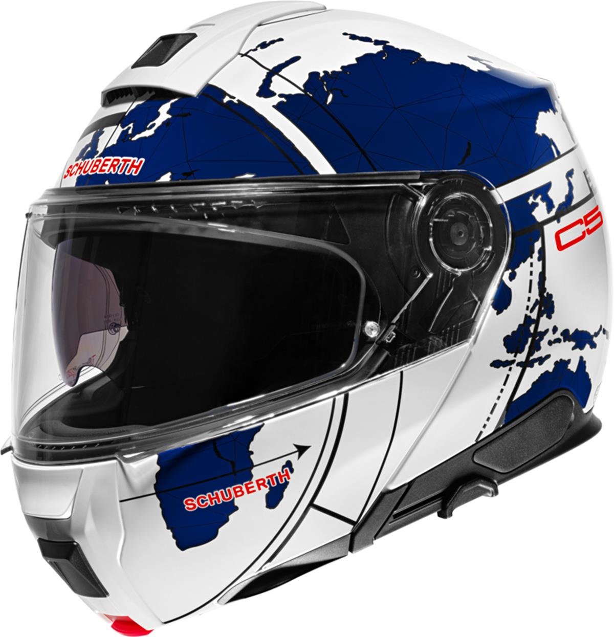 SCHUBERTH C5 GLOBE BLUE ÇENE AÇILIR MOTOSİKLET KASKI