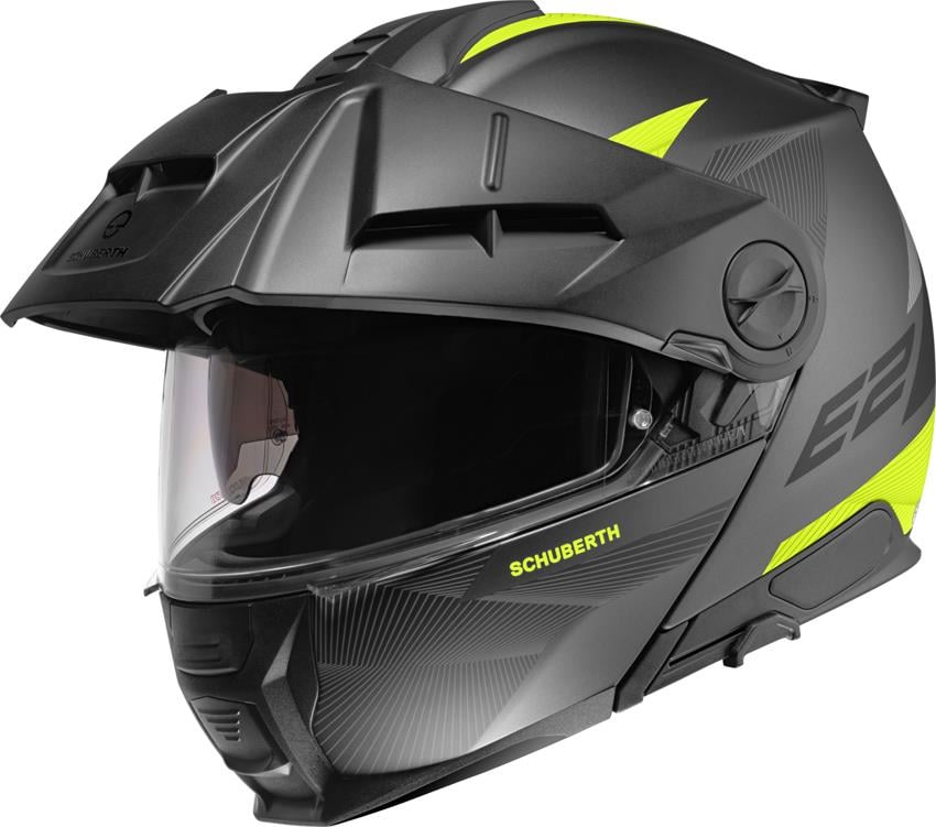 SCHUBERTH E2 DEFENDER YELLOW ÇENE AÇILIR SİPERLİKLİ MOTOSİKLET KASKI