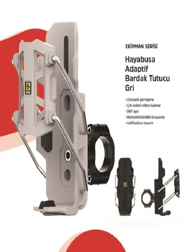 SMNU HAYABUSA ADAPTİF BARDAK TUTUCU GRİ