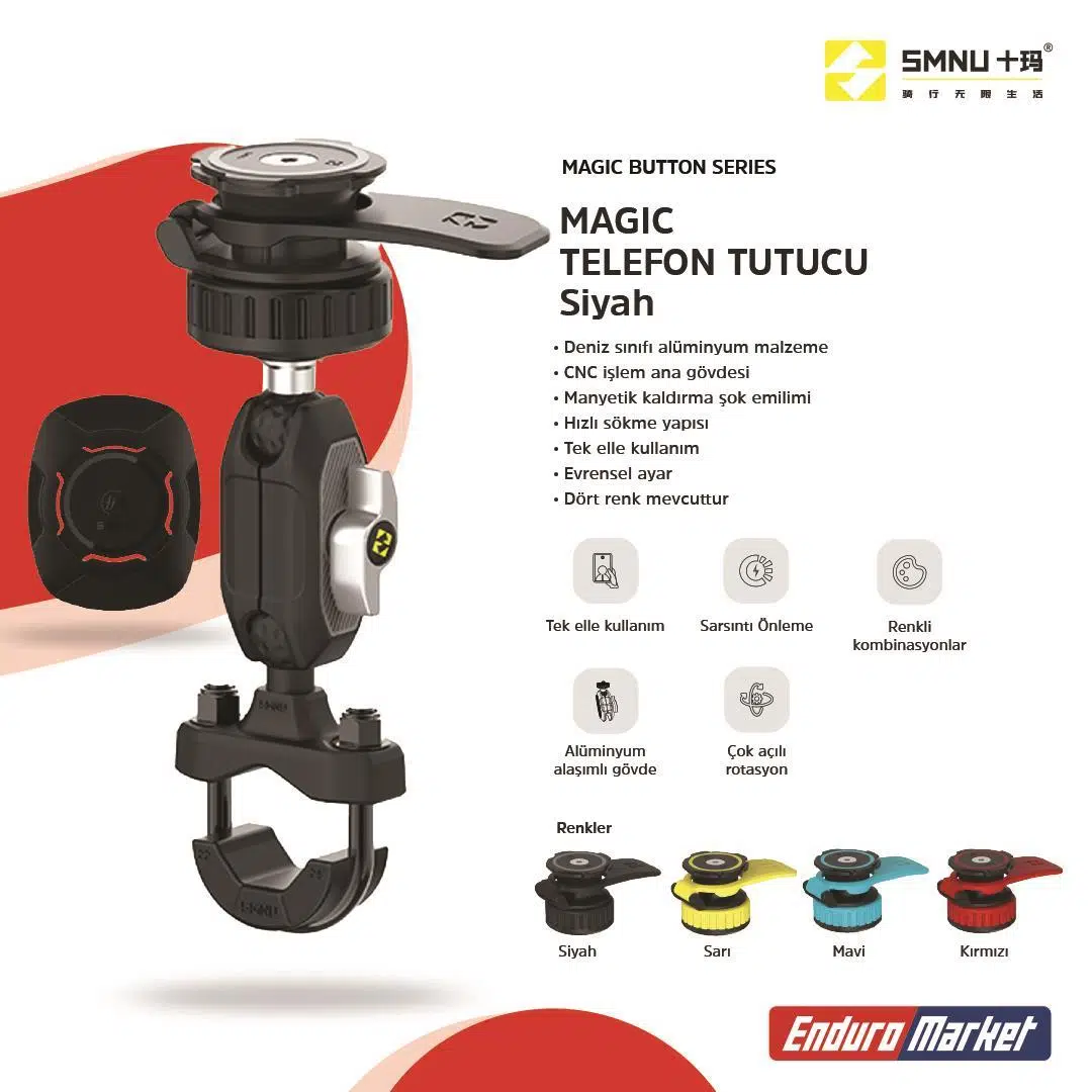 SMNU MAGIC TELEFON TUTUCU SİYAH