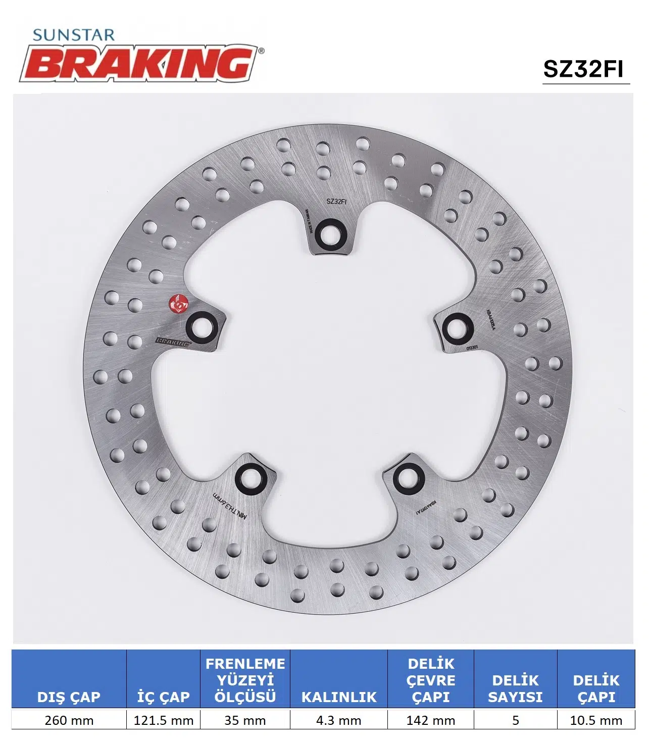 SUZUKI AN 400-650 BURGMAN YUVARLAK ÖN FREN DİSKİ ÖN İKİ TAKIM KULLANIR 2004-2019