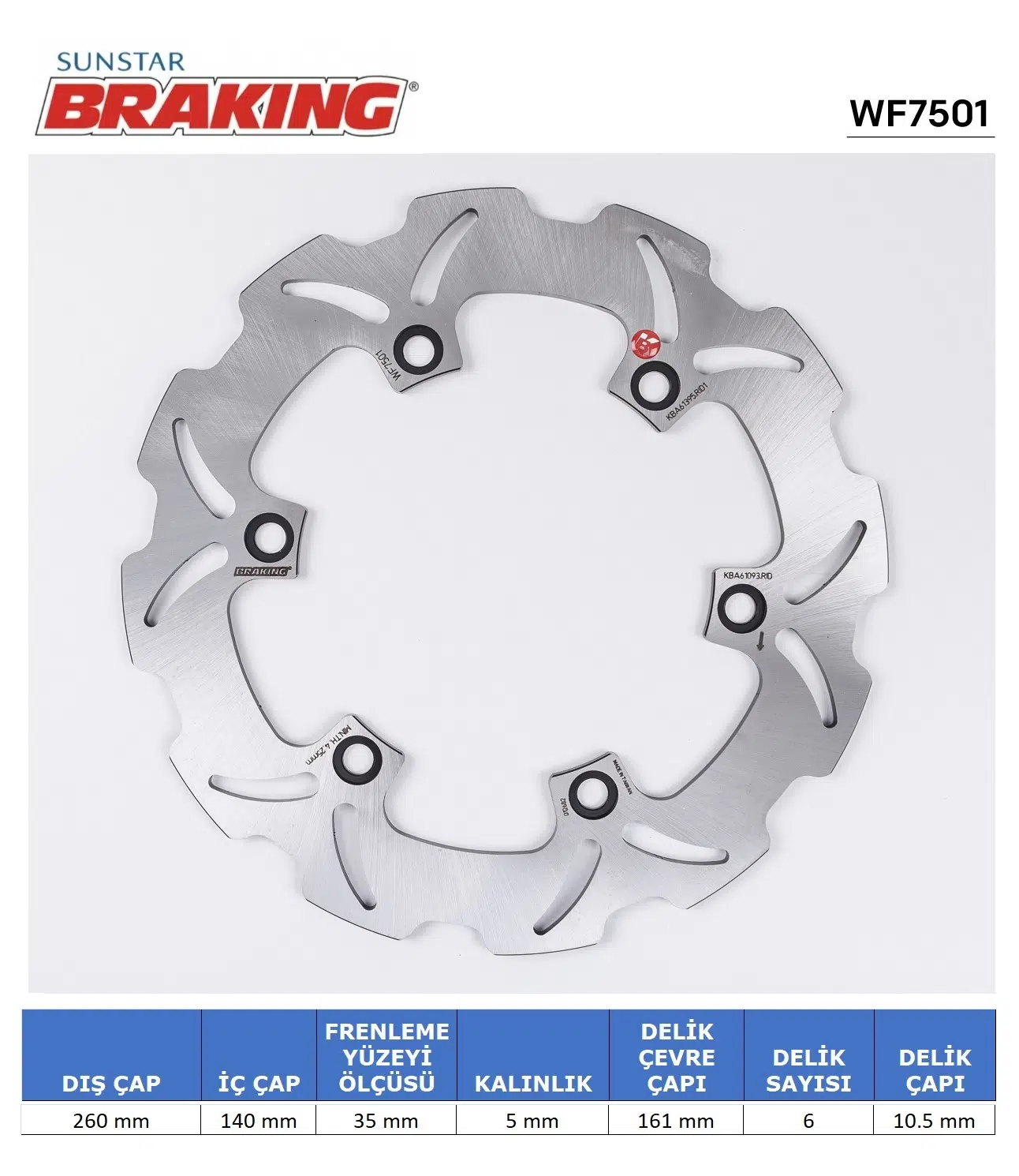 SUZUKİ DALGALI ARKA FREN DİSKİ SUZUKI B-KING 1300cc 2008-2011