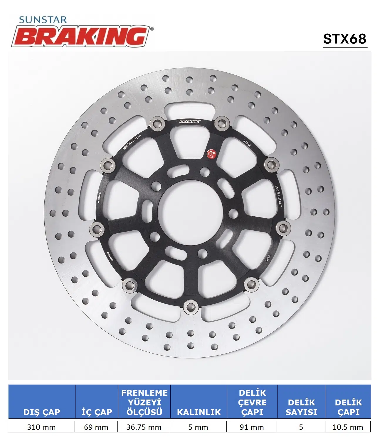 SUZUKI DL 650-1000 KAWASAKI KLV 1000 YUVARLAK ÖN FREN DİSKİ ÖN İKİ TAKIM KULLANIR 2004-2022
