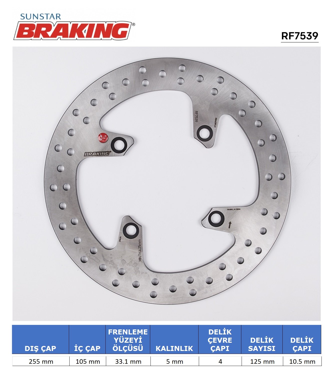 TRIUMPH YUVARLAK ARKA FREN DİSKİ TRIUMPH TIGER 1050cc 2007-2013