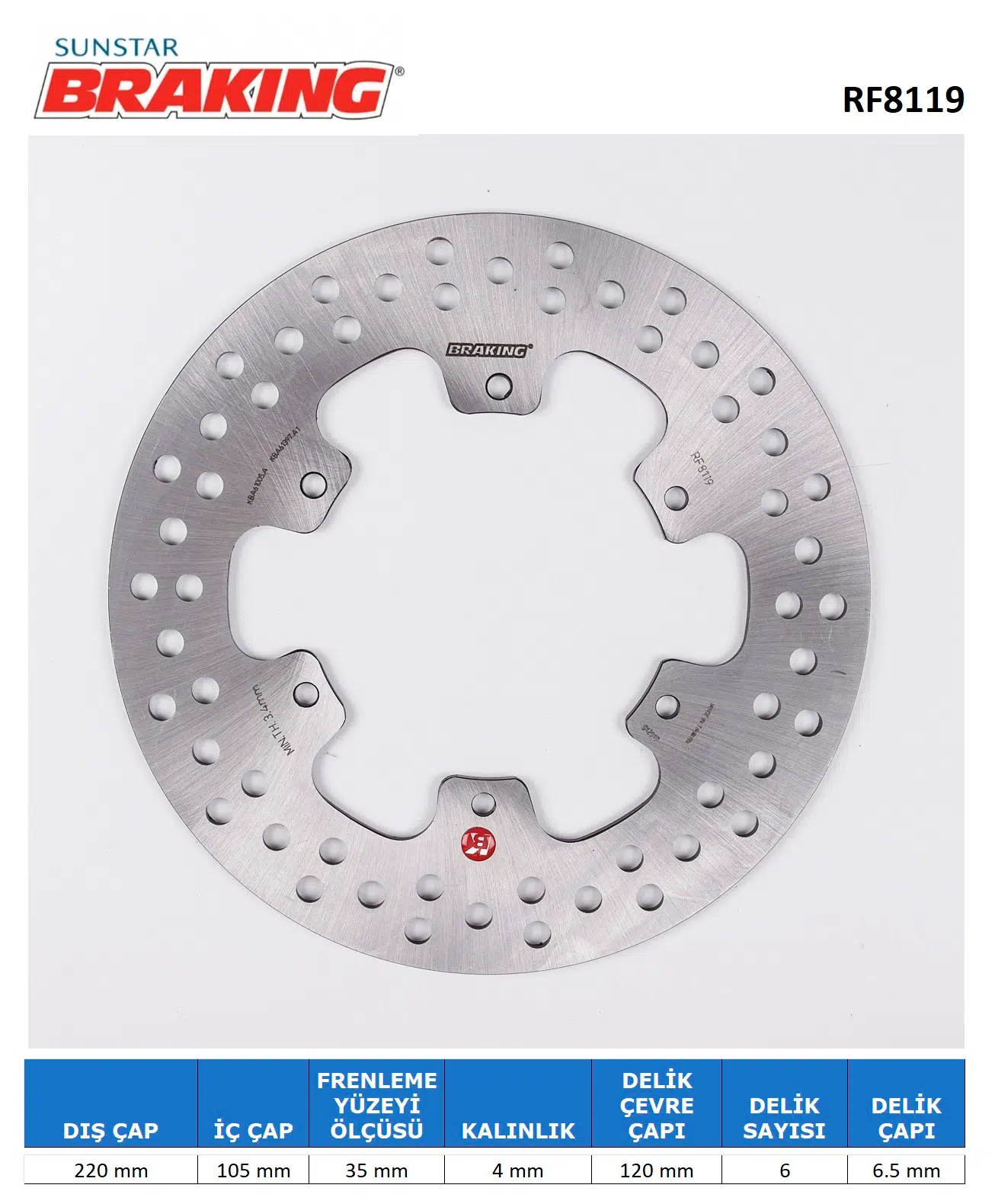 VESPA GTS 125-250-300 YUVARLAK ÖN VE ARKA FREN DİSKİ 2010-2022