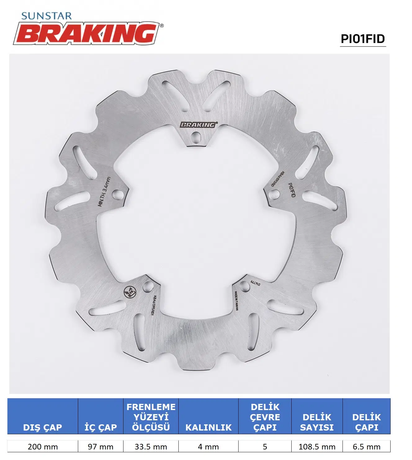 VESPA LX ET PX DALGALI ÖN FREN DİSKİ VESPA S 150cc 2018-2020